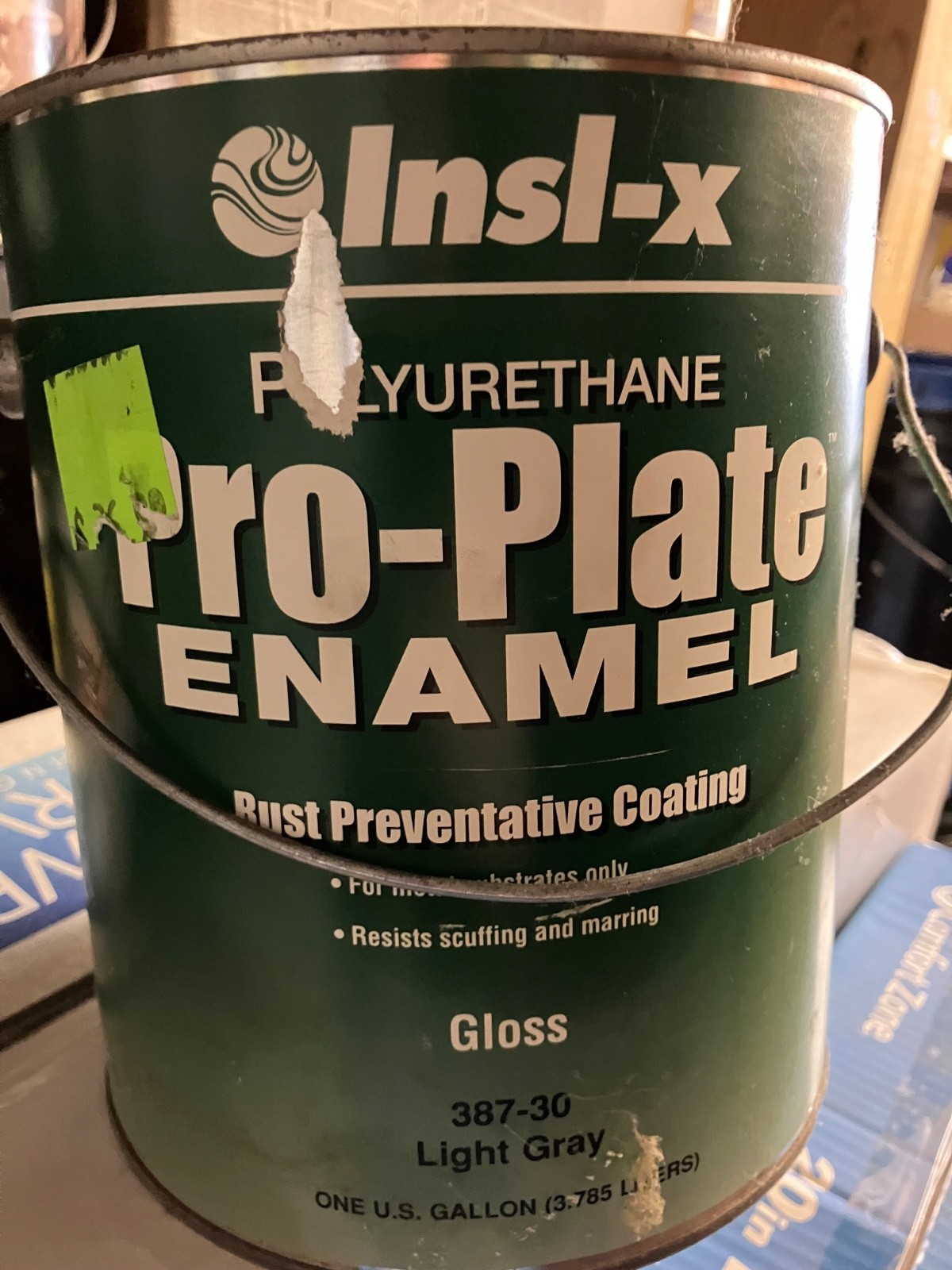Insl-X PRO- Plate Enamel 387-30 Gallon Light Gray Gloss Rust Preventative Coat