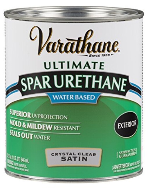 Rust-Oleum Varathane 250241H 1-Quart Classic Clear Water Based Outdoor Spar Uret