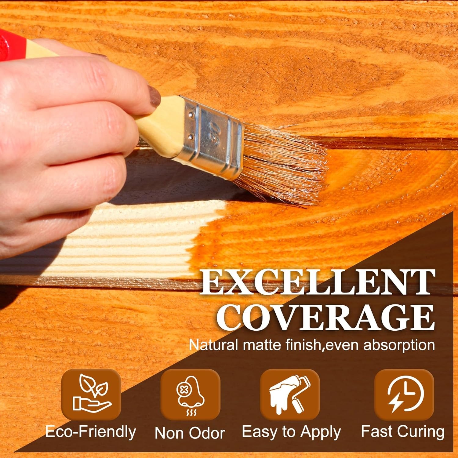 8.5oz Water Based Red Cherry Matte Wood Stain for Furniture, Fast Drying
