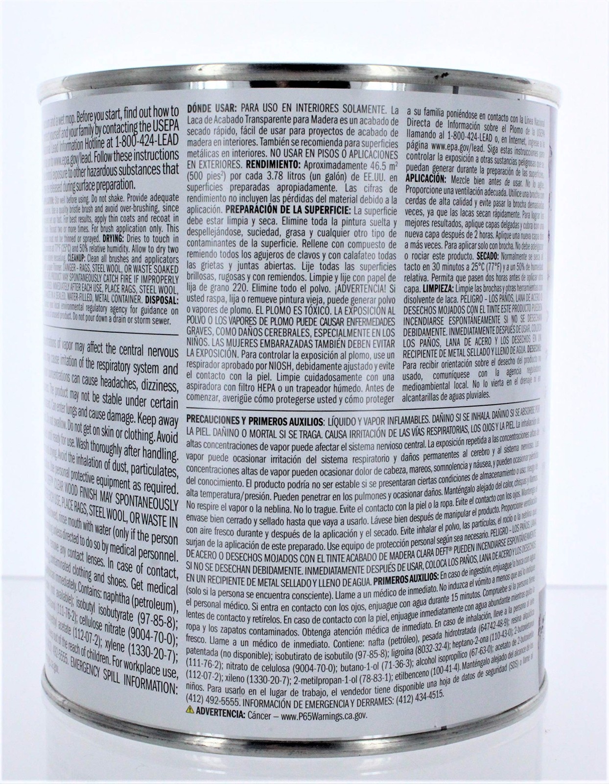 Deft Interior Clear Wood Finish Gloss Brushing Lacquer, Quart
