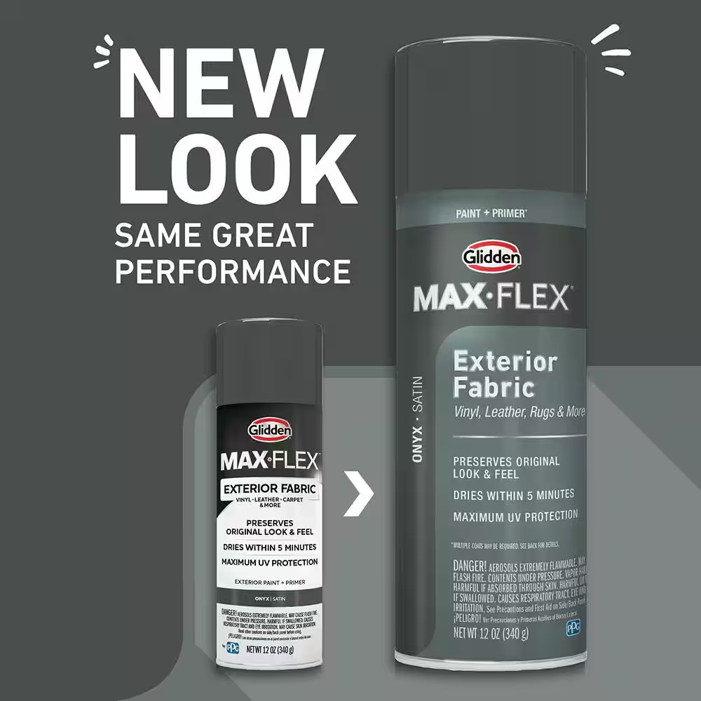 12 Oz. Satin Onyx Exterior Fabric Spray Paint and Primer