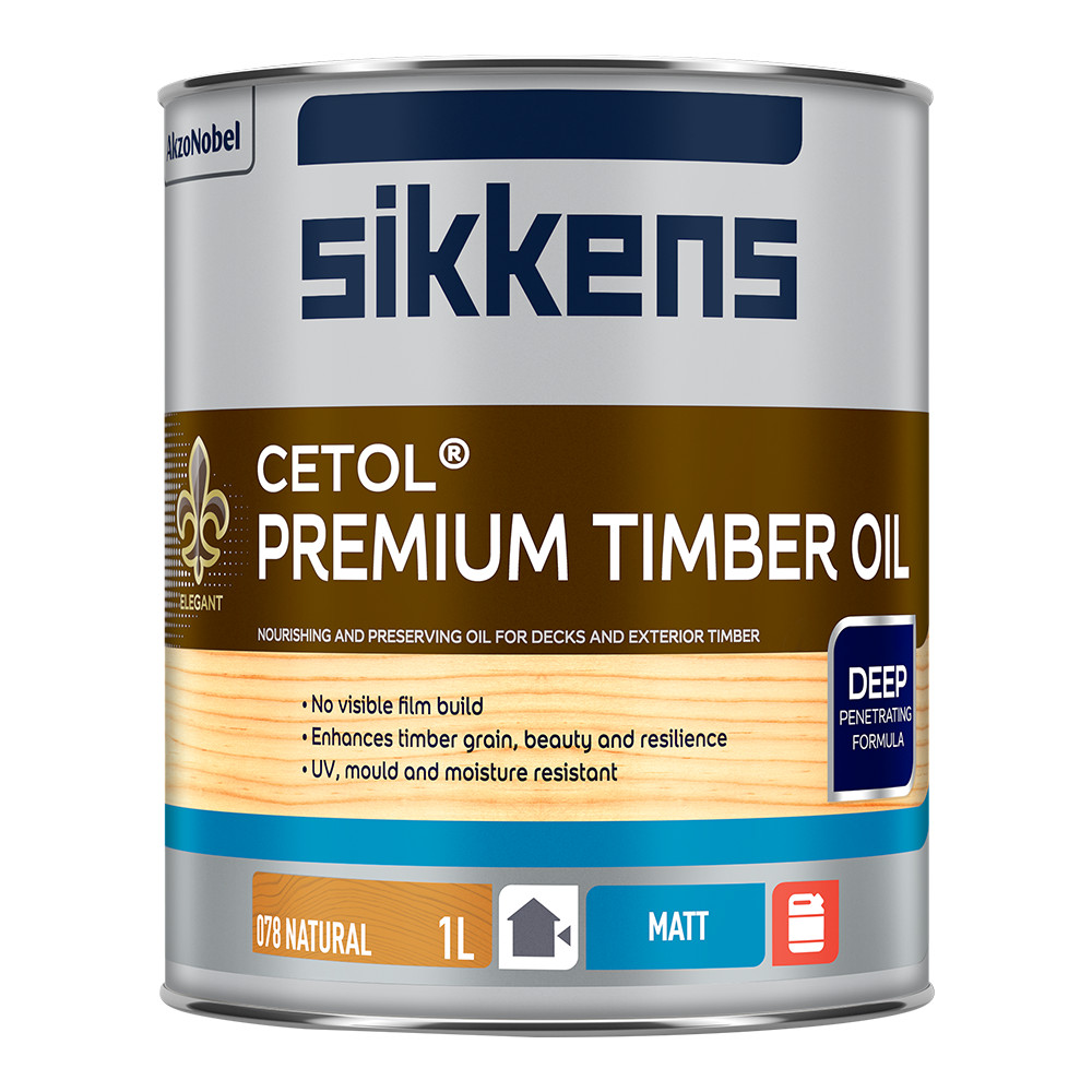 Sikkens Cetol Premium Timber Oil – 1L Natural 078 dented cans