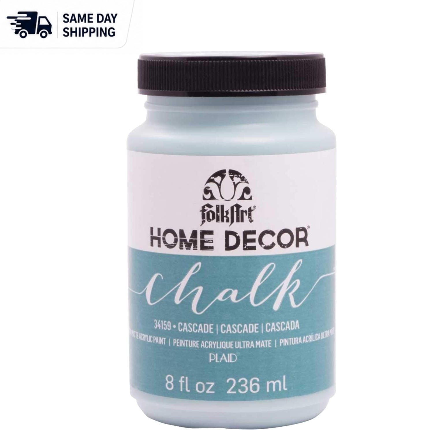 Brilliant Cascade Home Decor Chalk Paint – 8 Oz Easy-Clean Acrylic Formula
