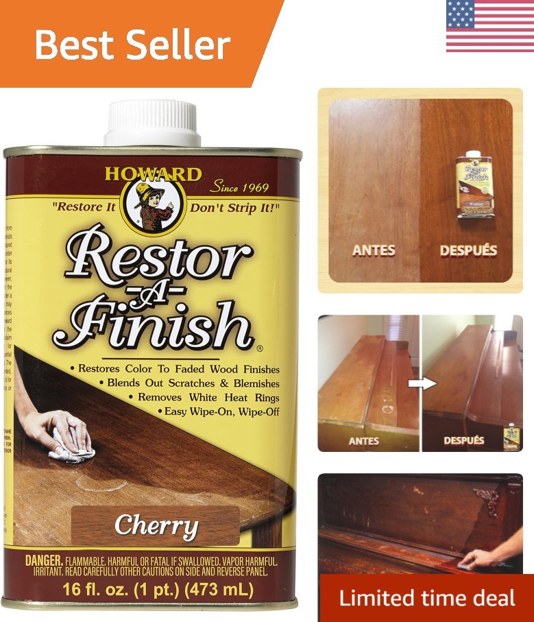 Restore Wood Finishes with Ease – Howard Cherry Restor-A-Finish – 1.05 Pounds