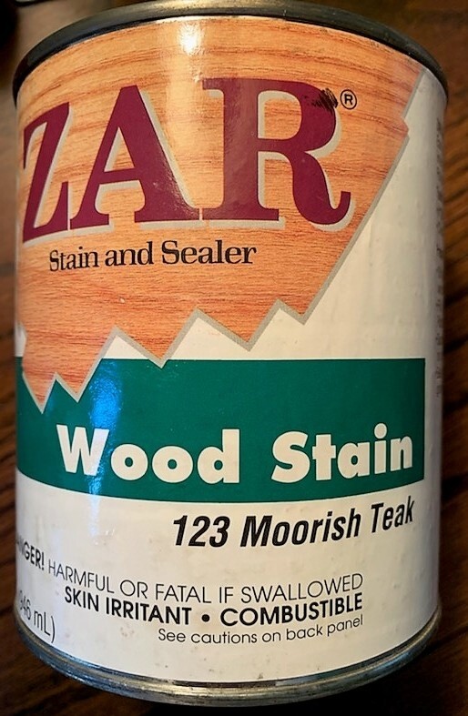Zar Interior Stain, 123 MOORISH TEAK, Quart
