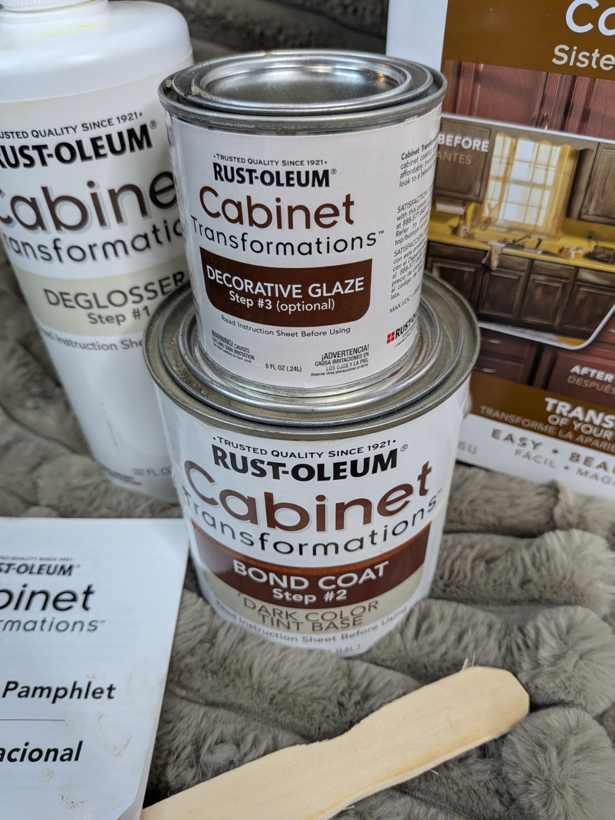 Cabinet Stain Kit DARK Rustic Rust-Oleum Transformations Coating Kit 258240