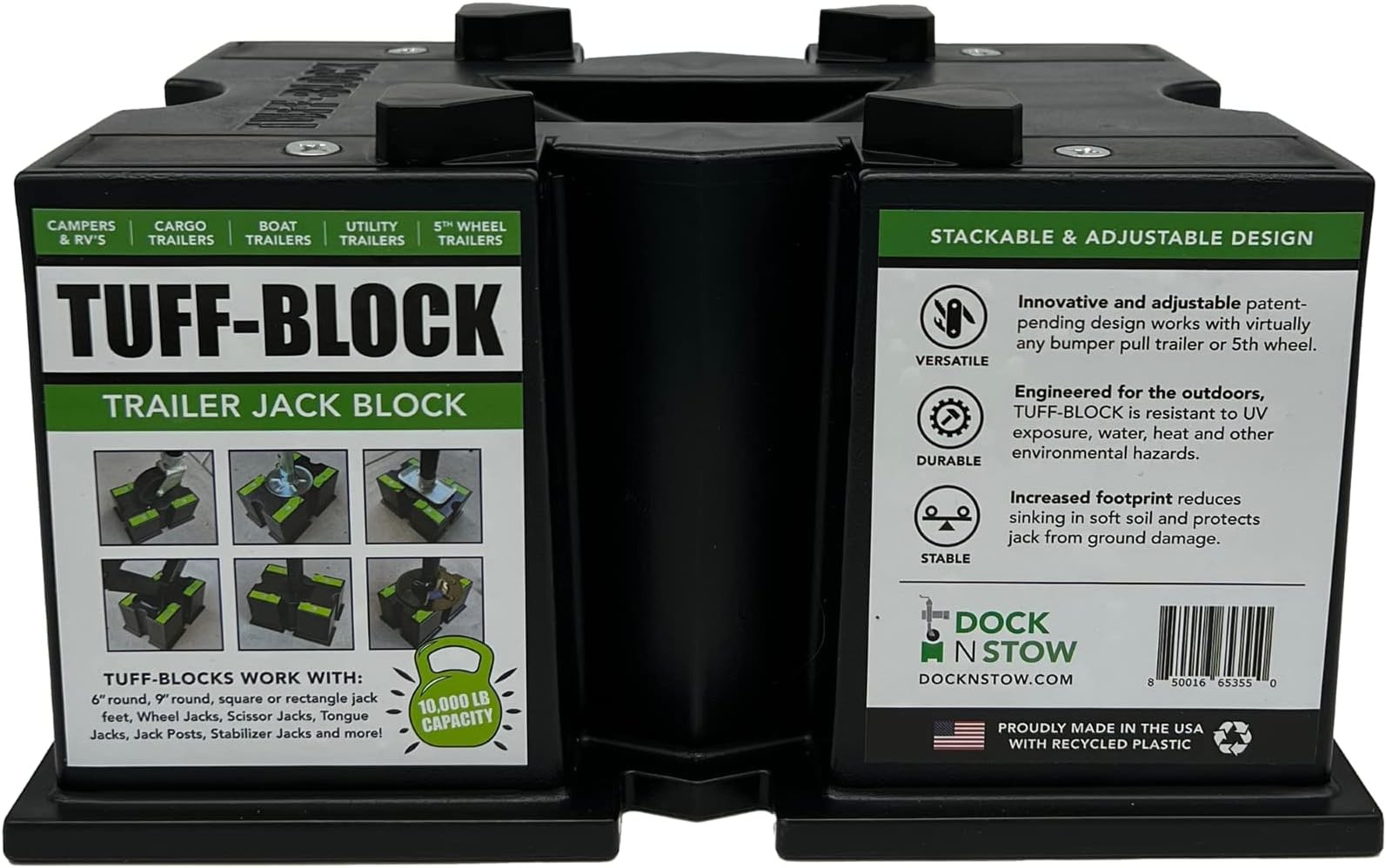 TUFF-Block by Dock N Stow Trailer Jack Blocks for RV Camper, 5th Wheel, Boat …
