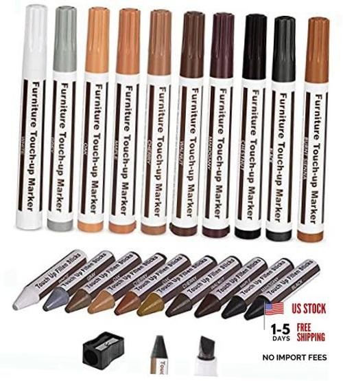 Furniture Markers Touch Up – 21 Pcs Wood Filler Floor Scratch Repair Kits
