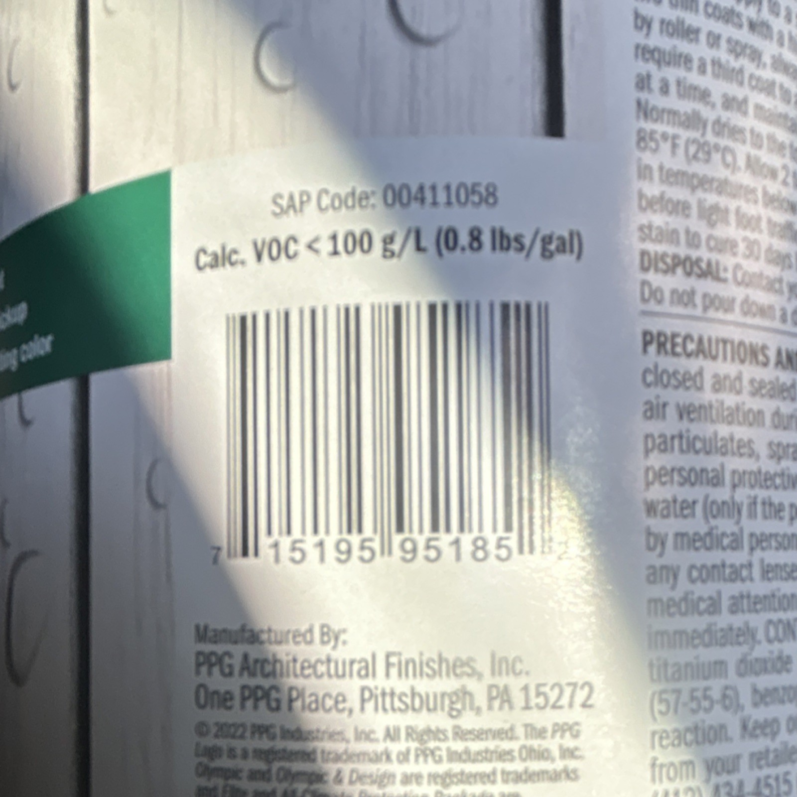 Olympic Elite Stain + Sealant Solid White 120 fl oz for Wood Waterproofing