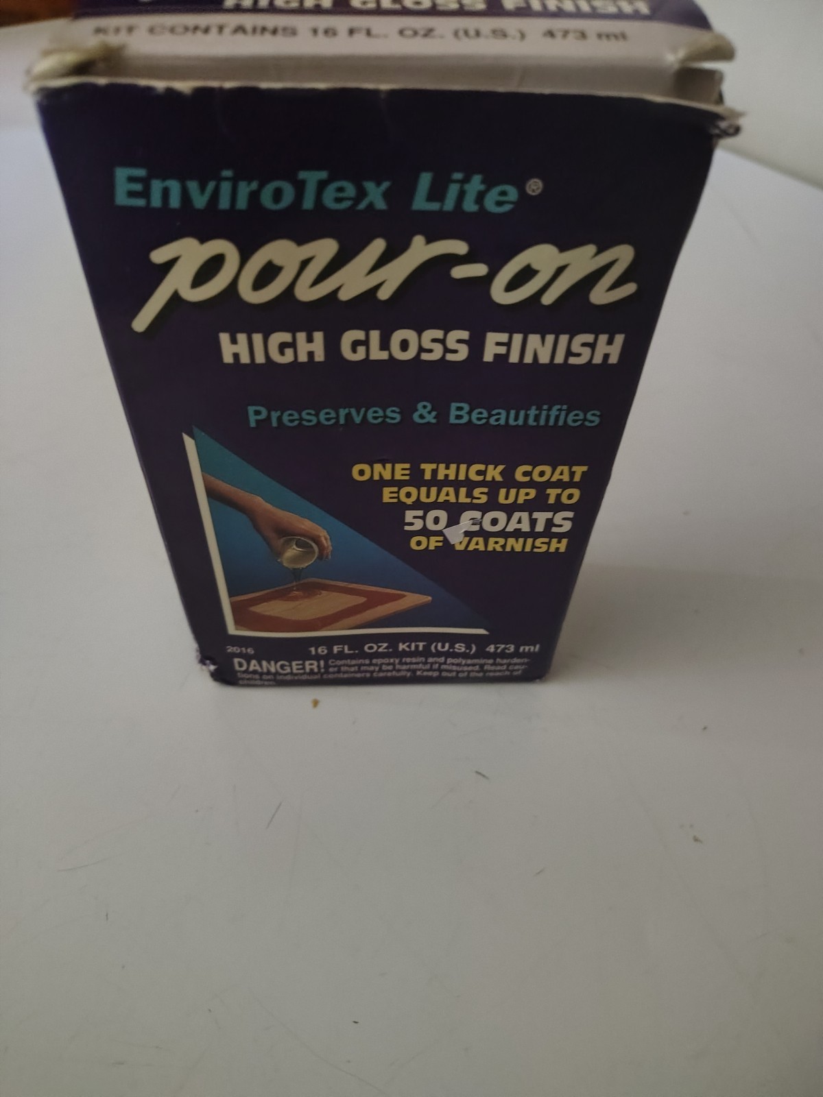 Enviro Tex Lite Pour-On High Gloss Finish 16oz Brand New. #02016