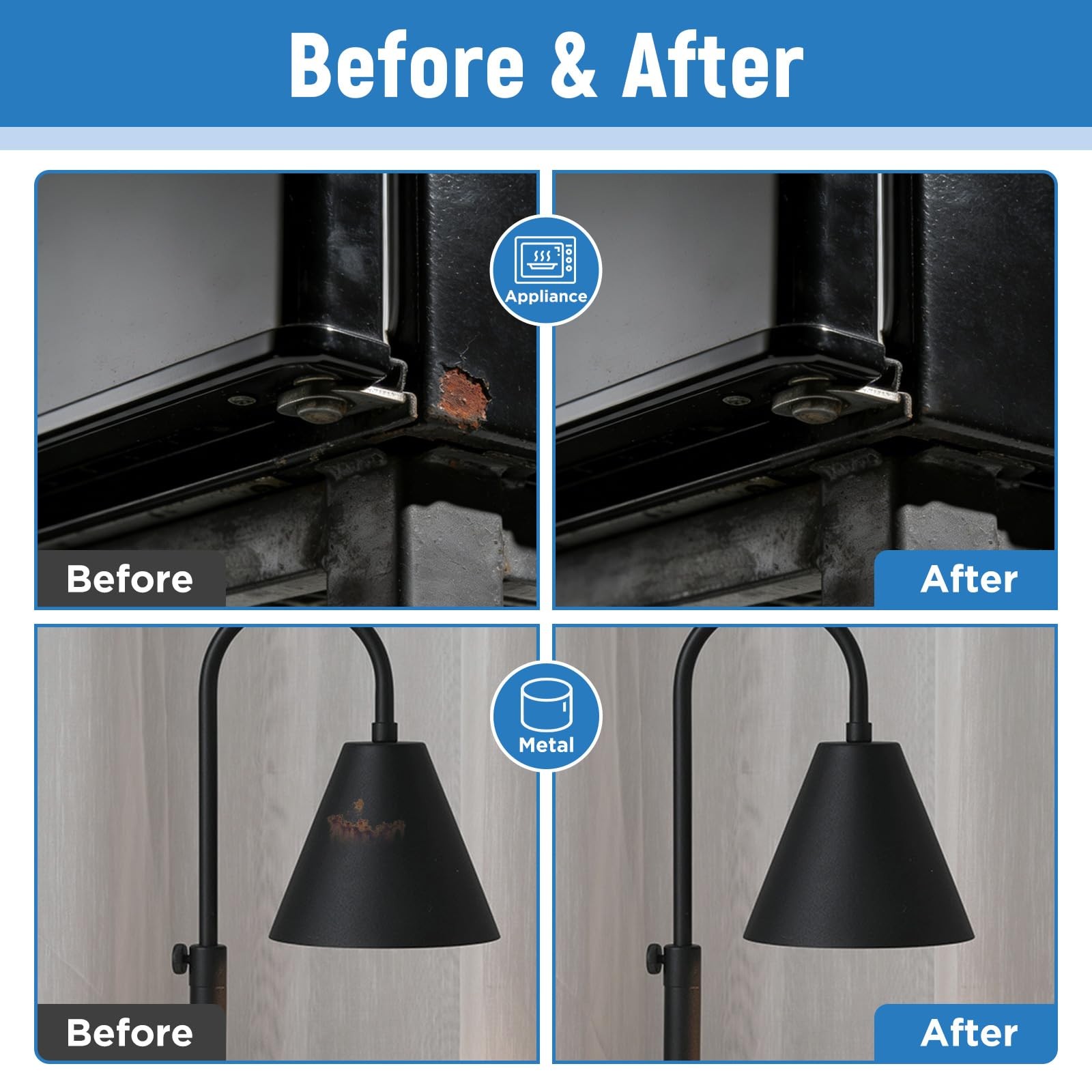 High-Gloss Black Touch Up Paint Pen for Metal, Wood, Cabinets, and More 1.5 Fl
