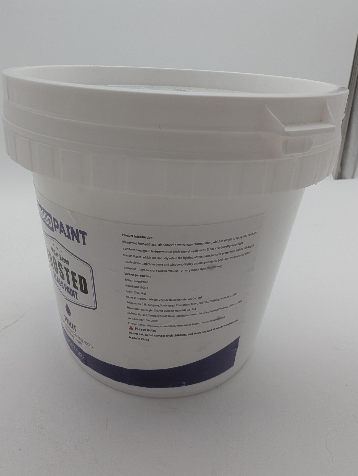 BINGO PAINT,Water-Based FROSTED GLASS PAINT TOILET Bathroom, Office, Dining room