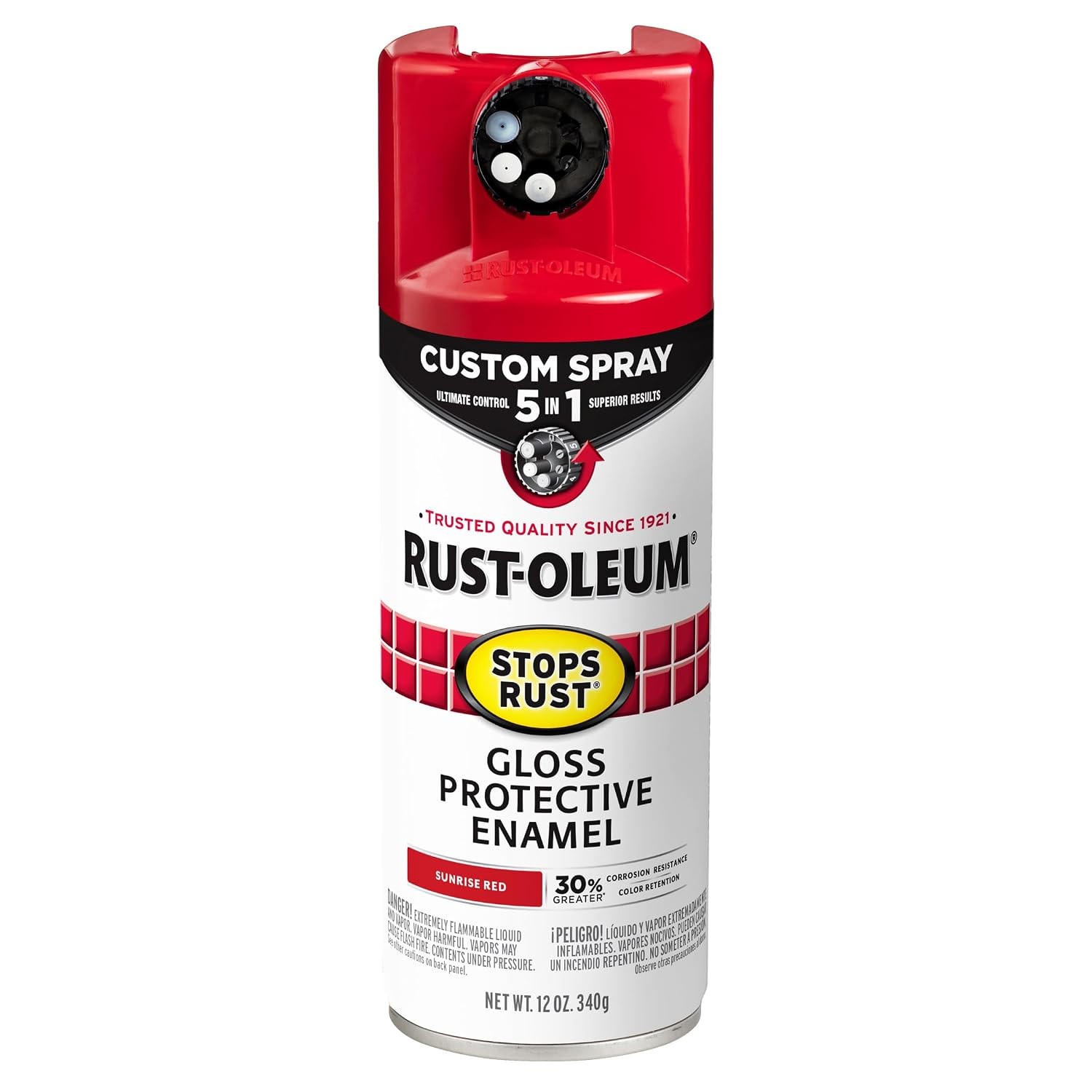 Rust Oleum Stops Rust 12oz Gloss Sunrise Red Custom Spray Paint for Metal