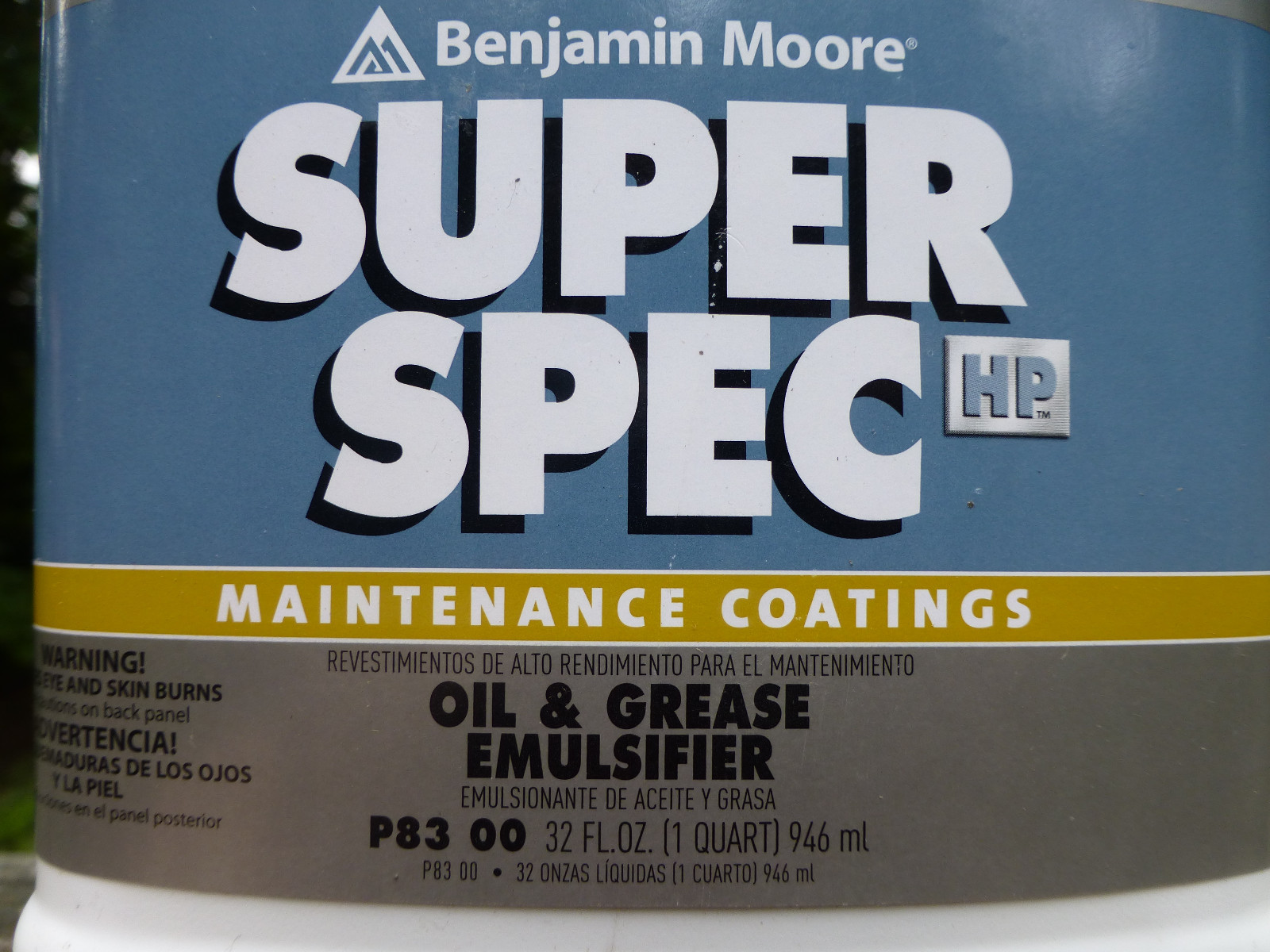 Benjamin Moore Super Spec HP Oil and Grease Emulsifier P83 32 oz.