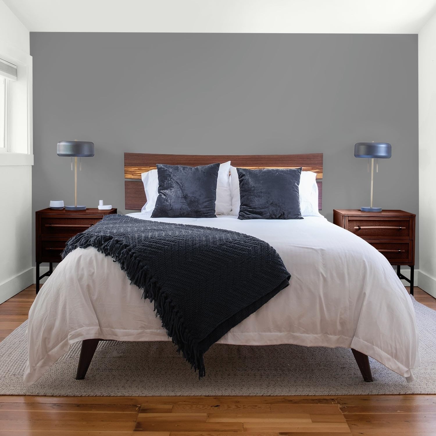 Total Interior Wall Paint & Primer, Dover Gray, Flat Finish