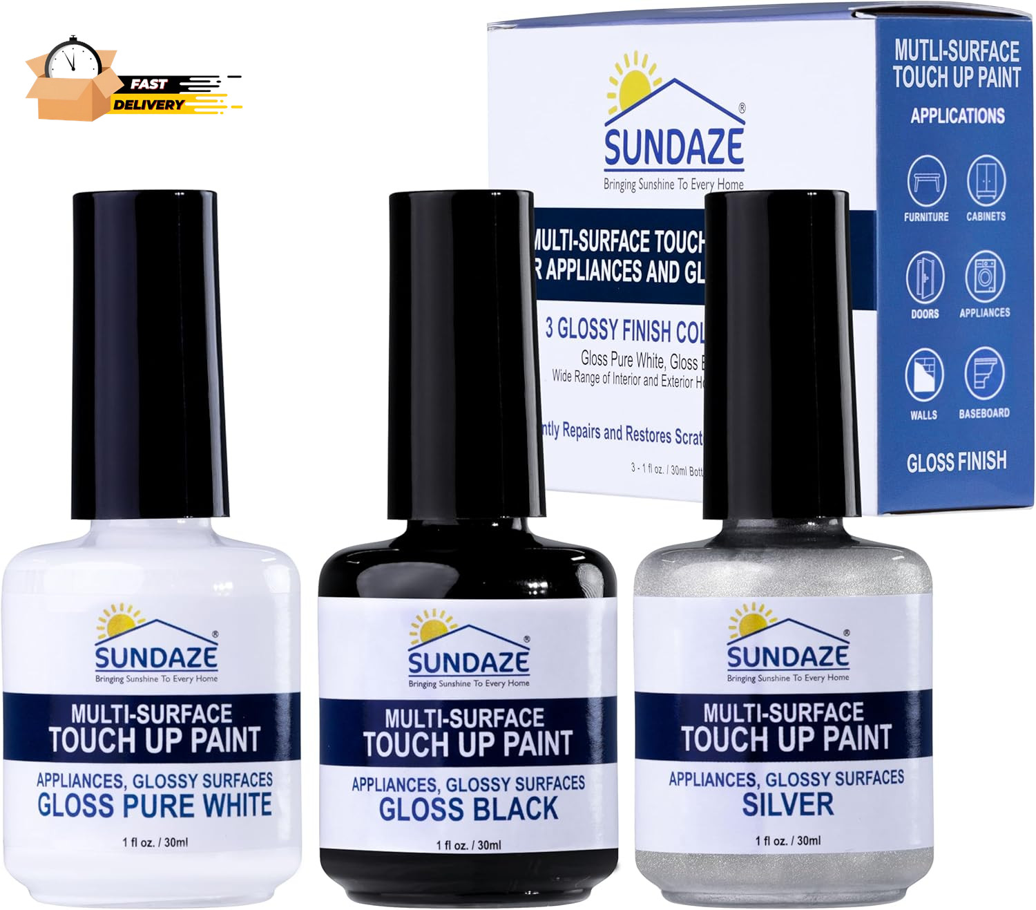 Gloss Appliance Touch-Up Paint Pen Kit – Stove, Refrigerator, Washer, D