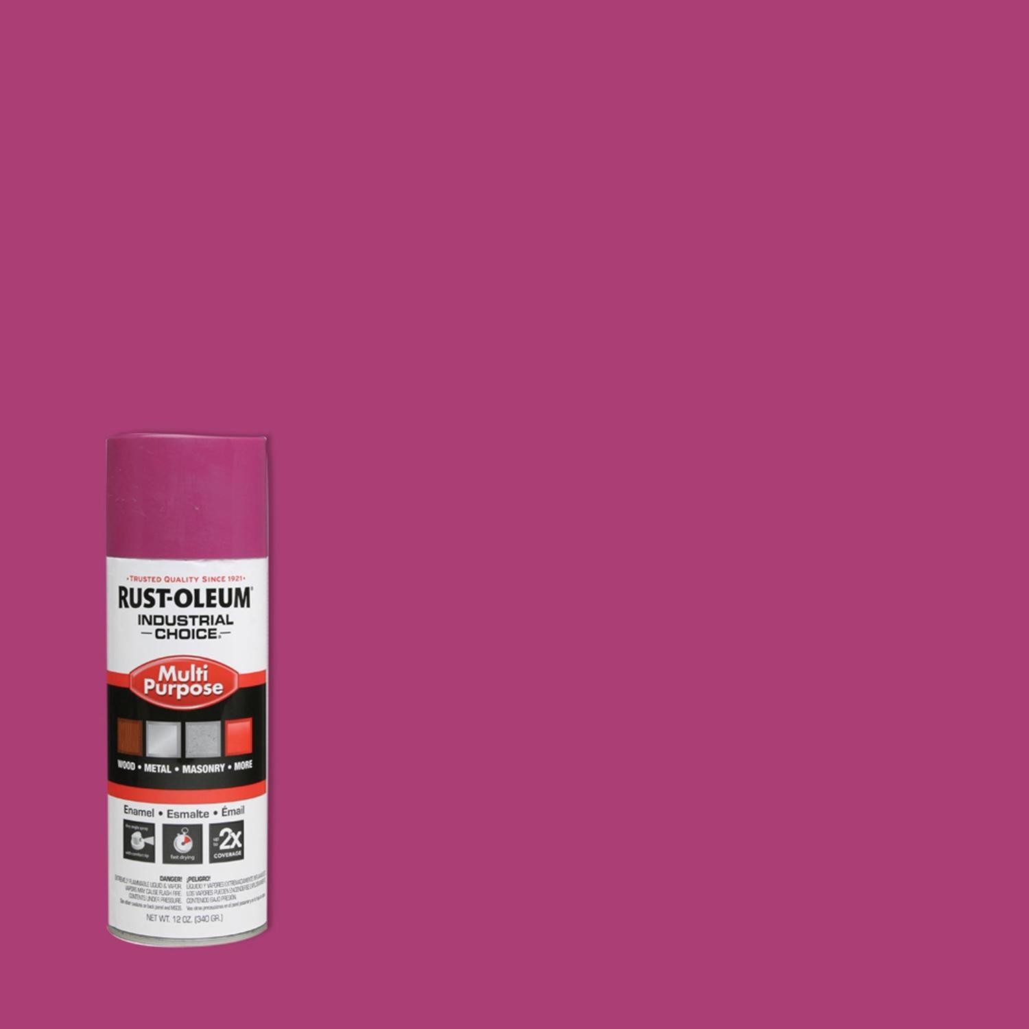 Rust-Oleum 1670830 Safety Purple Multi Purpose Enamel Spray Paint 12 oz.