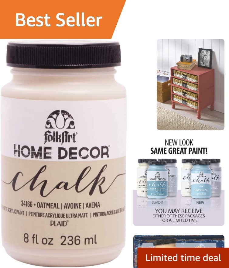 Craft and Furniture Transformation with 8 Oz Oatmeal Chalk Paint – Easy Clean