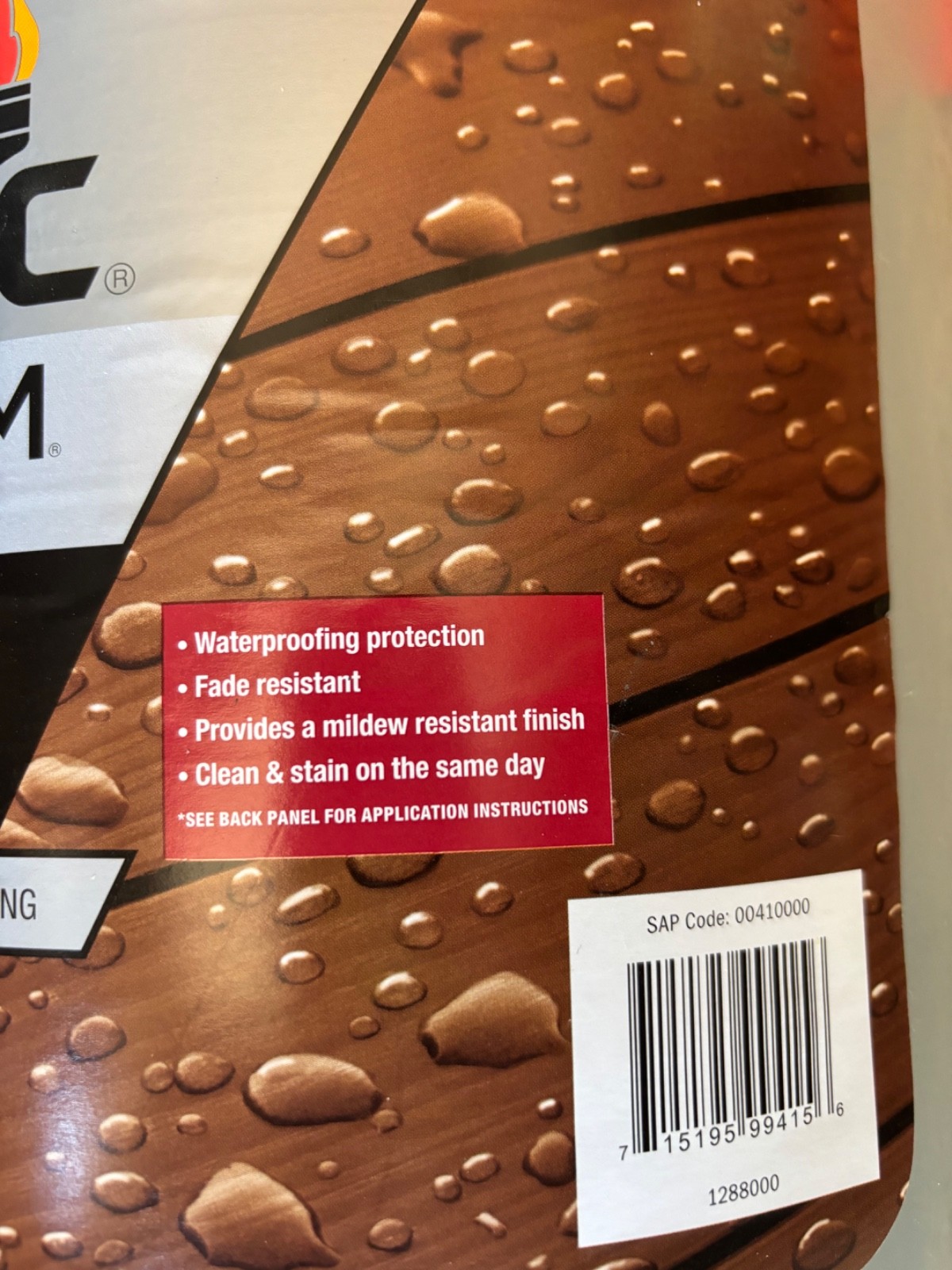 Olympic Maximum deck stain and sealer ( Rosewood Color )