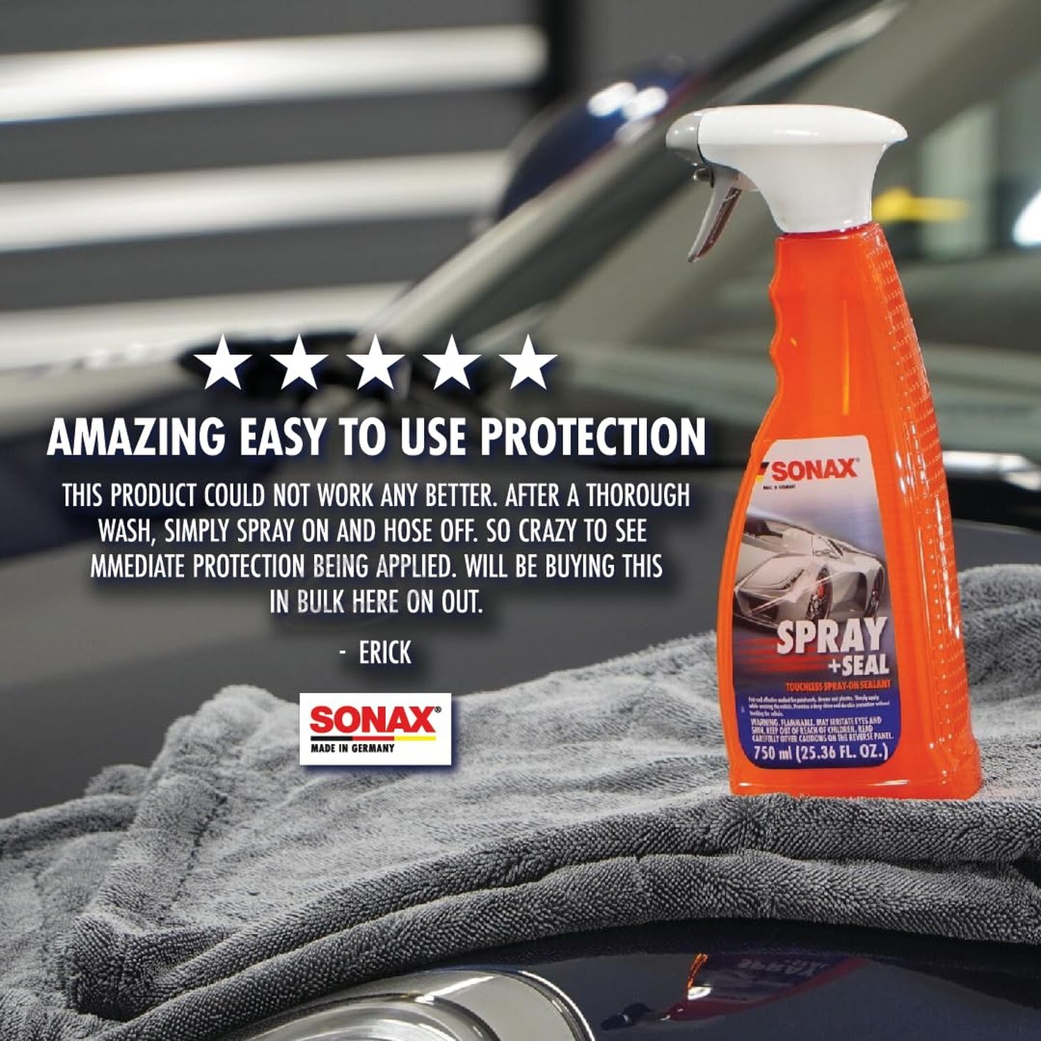 SONAX Spray + Seal 243400 | Quick and Easy Spray On Sealant for Instant Shine…