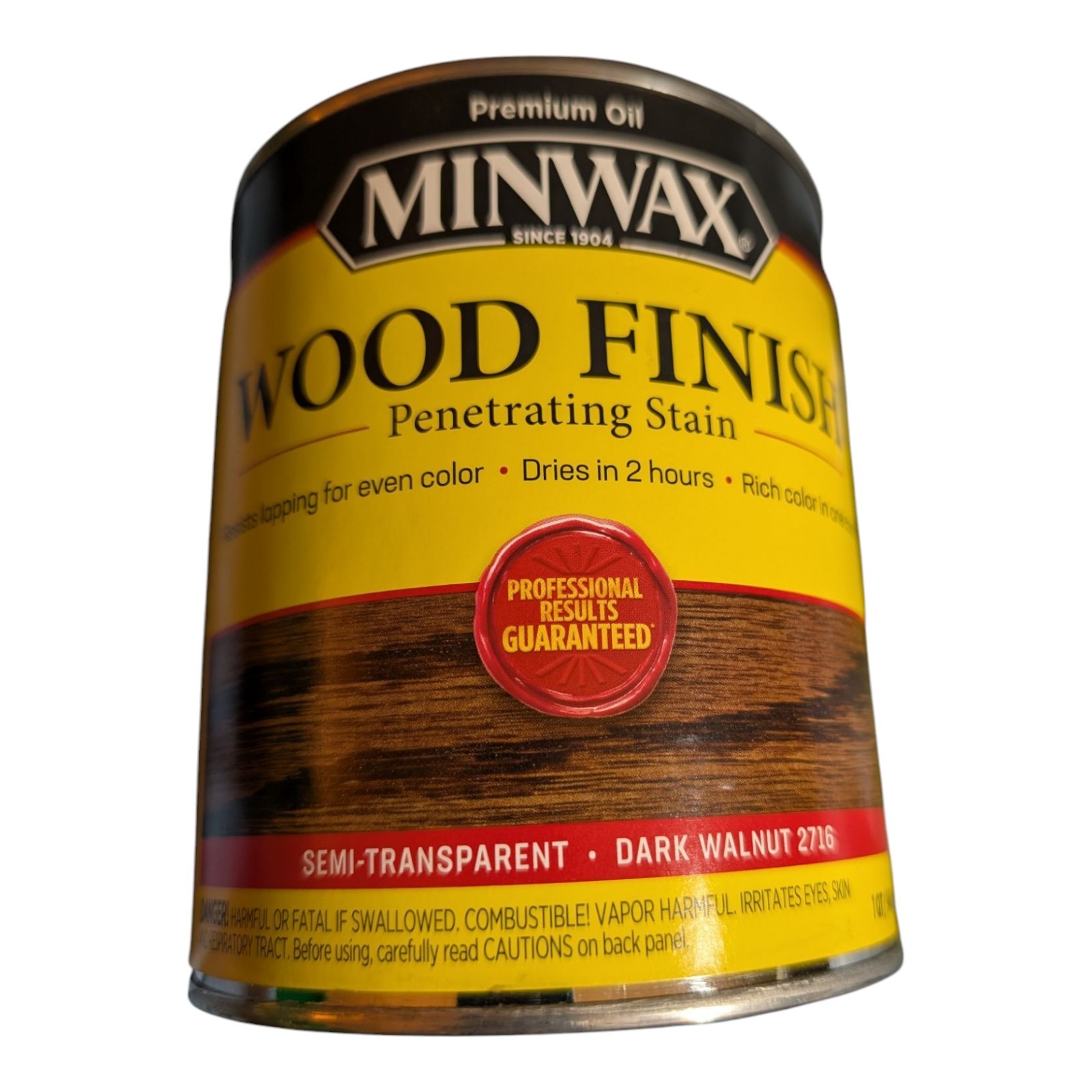 Minwax Premium oil Wood Finish, Penetrating Stain, Dark Walnut 2716, 1 Qt