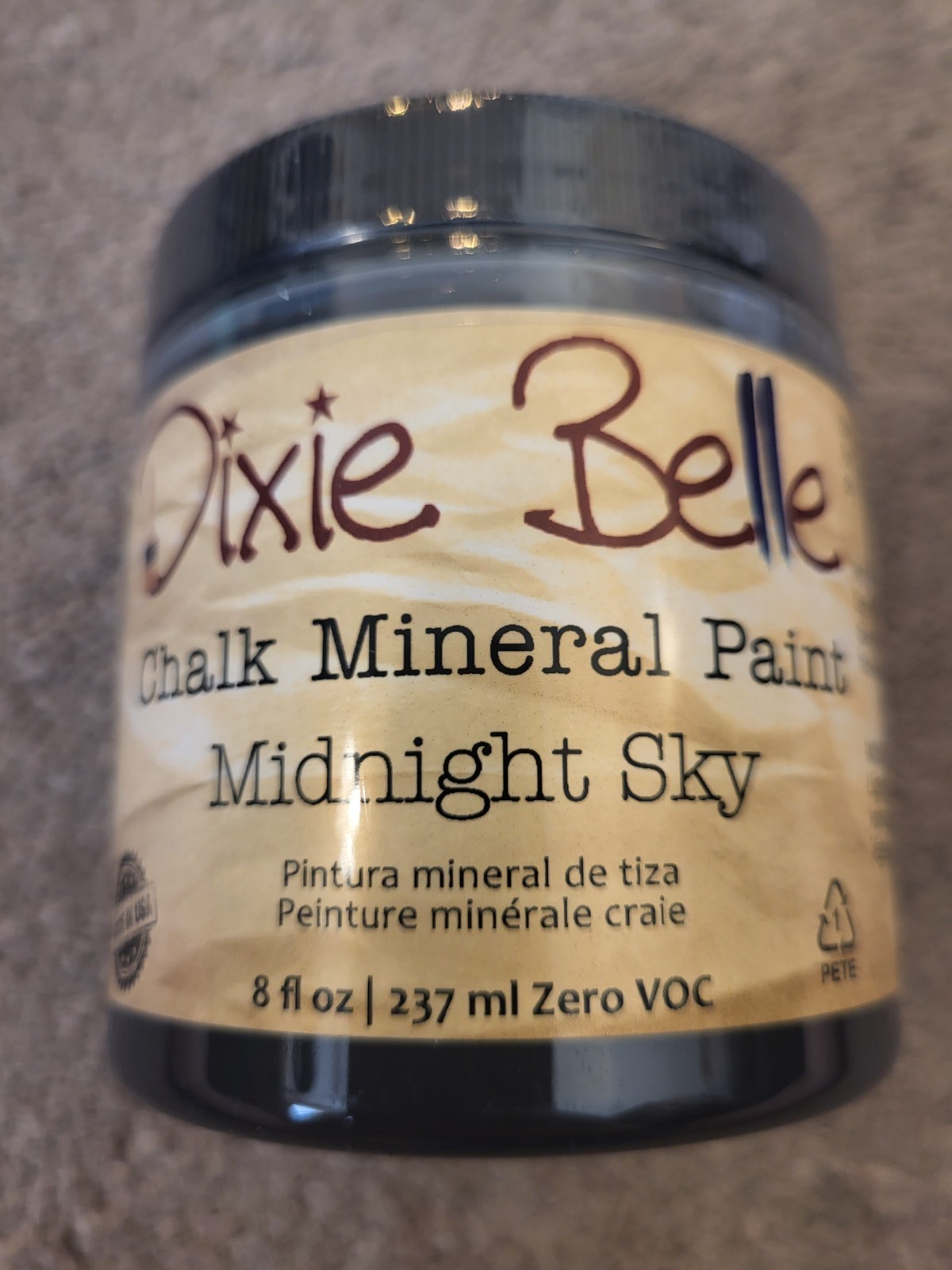 Dixie Belle Chalk Mineral Paint MIDNIGHT SKY BLUE 8 oz NEW
