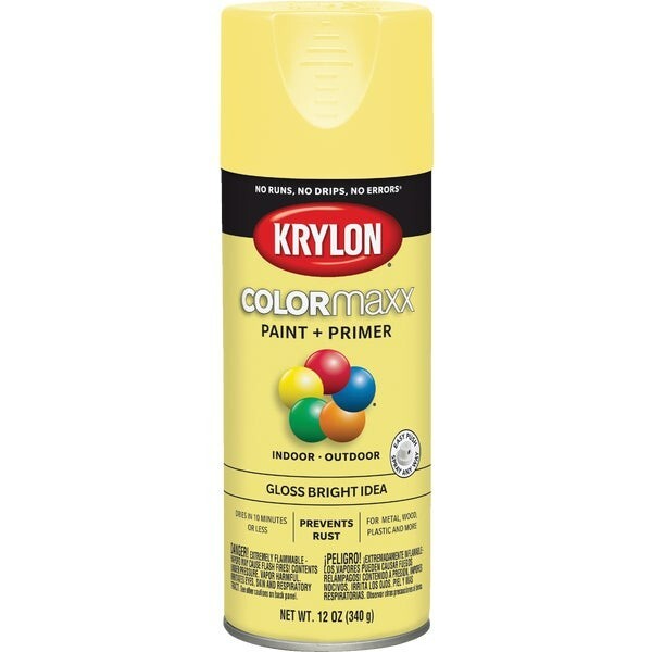 (12)-Krylon ColorMaxx 12 Oz. Gloss Spray Paint, Bright Idea Model: K05507007