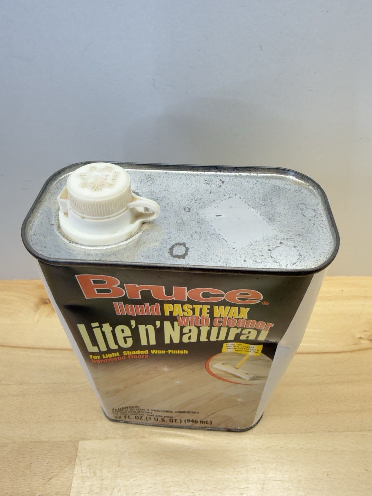 Bruce Lite ‘n’ Natural Liquid Paste Wax Cleaner Hardwood Floors 32 fl oz B