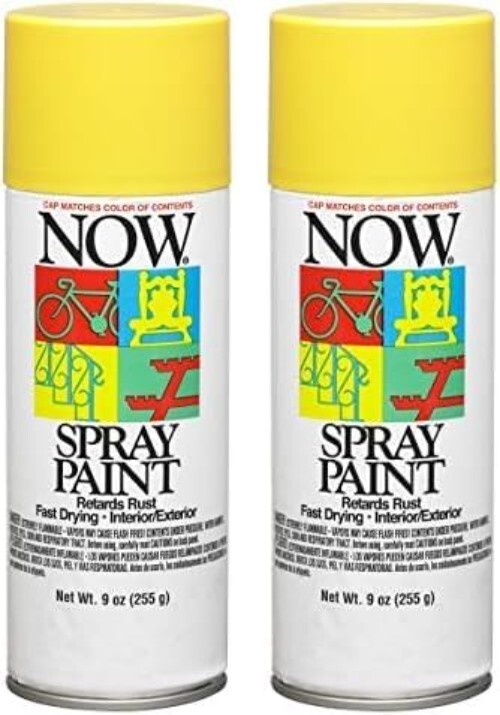 9 Oz Sunshine Yellow Spray Paint – Rust Resistant, Ideal for Multiple Surfaces