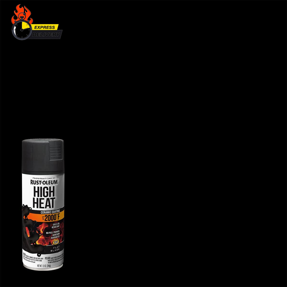248903 12-Ounce 2000 Degree, Flat Black Automotive High Heat Spray Paint, 12 Oun