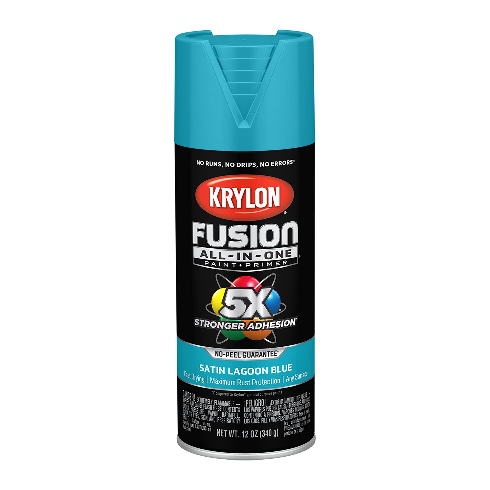 Krylon All In One Spray Paint 12oz Lagoon Blue Indoor Outdoor Rust Protection