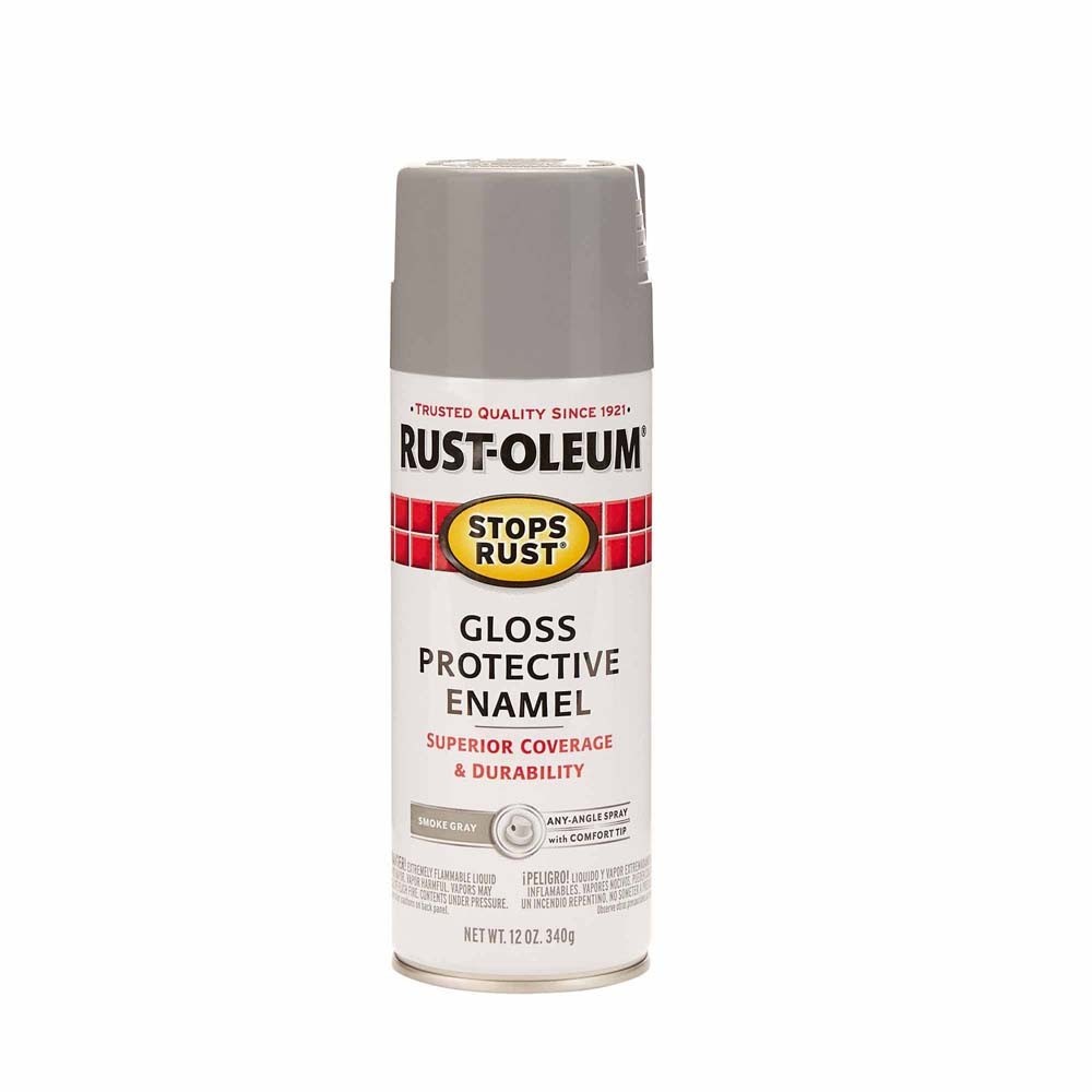 Rust-Oleum 7786830 Stops Rust Protective Enamel Spray Paint Smoke Gray Gloss