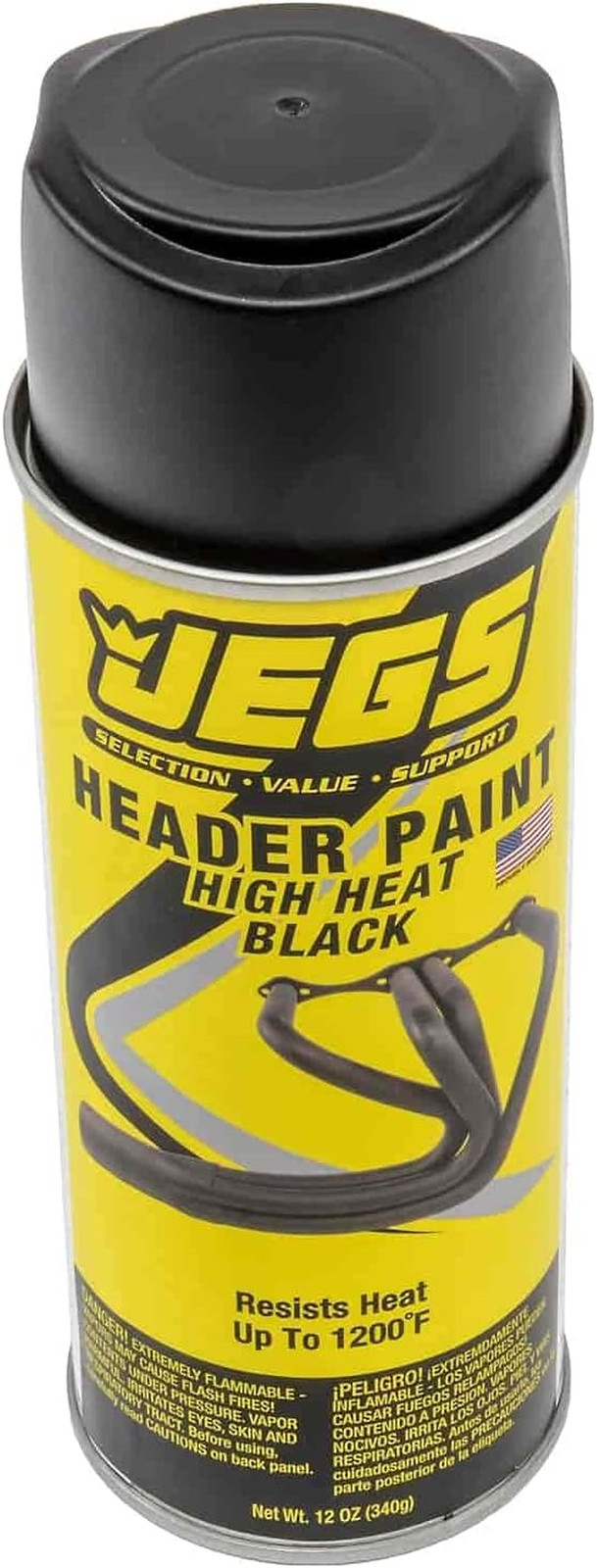 Black High Temperature Resistant Paint | 12 Oz. Aerosol Spray | Resists Heat up