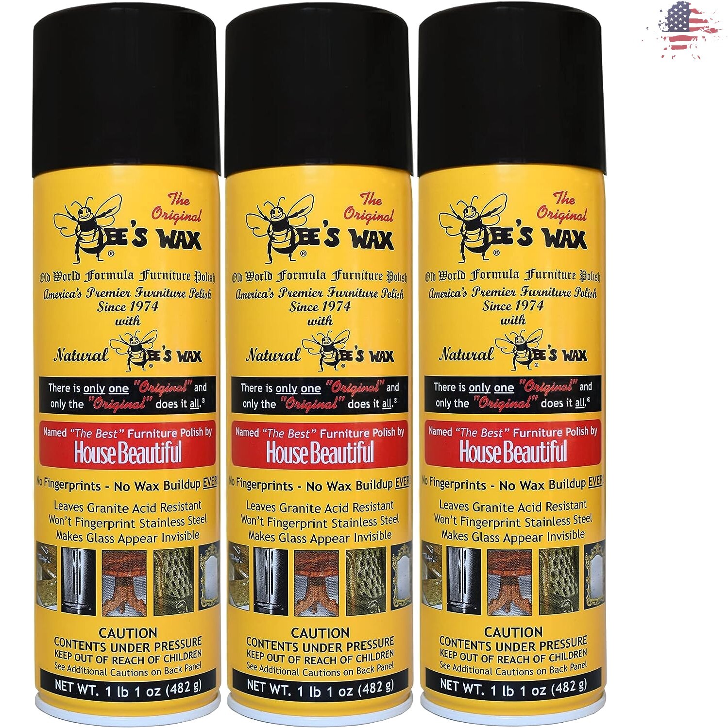 Ultra Powerful Multi-Surface Furniture Polish – Refreshing Lemon Scent – 3 Pack