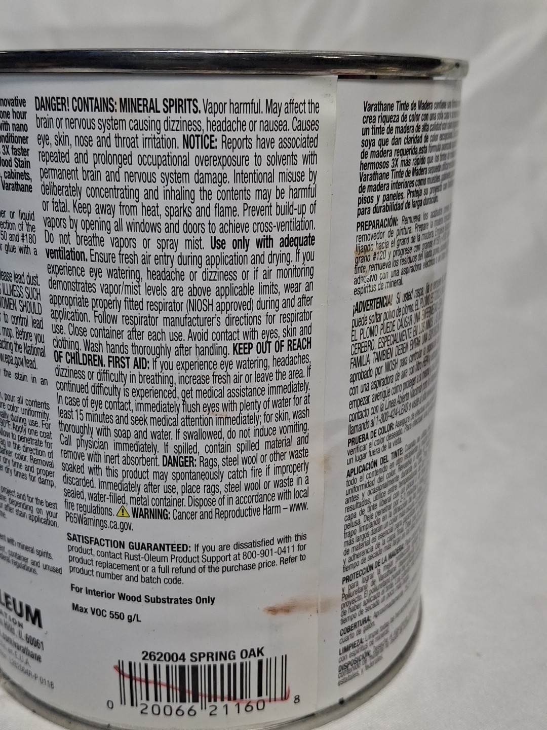 Varathane 262004 Spring Oak Premium Oil-Based Wood Stain, 1 Quart / 32 fl oz