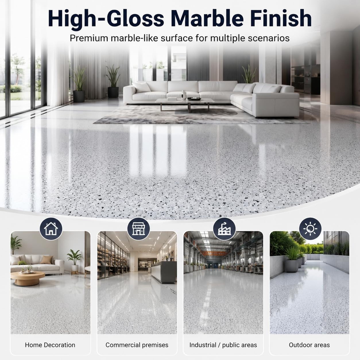 Colored Epoxy Floor Paint for Concrete – Self-Leveling, High-Gloss, Non-Slip, Ma