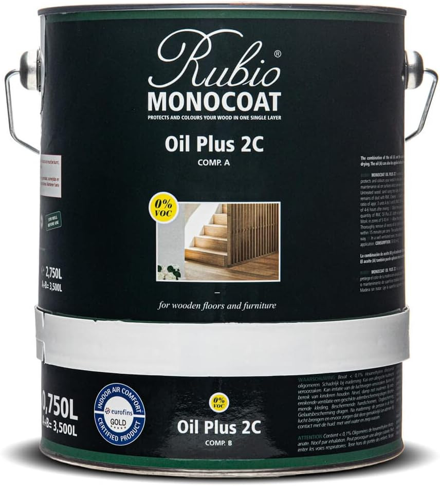 Wood Oil Finish 650 Ft² | Oil plus 2C | Quick-Dry, Eco-Friendly Linseed Wood Oil