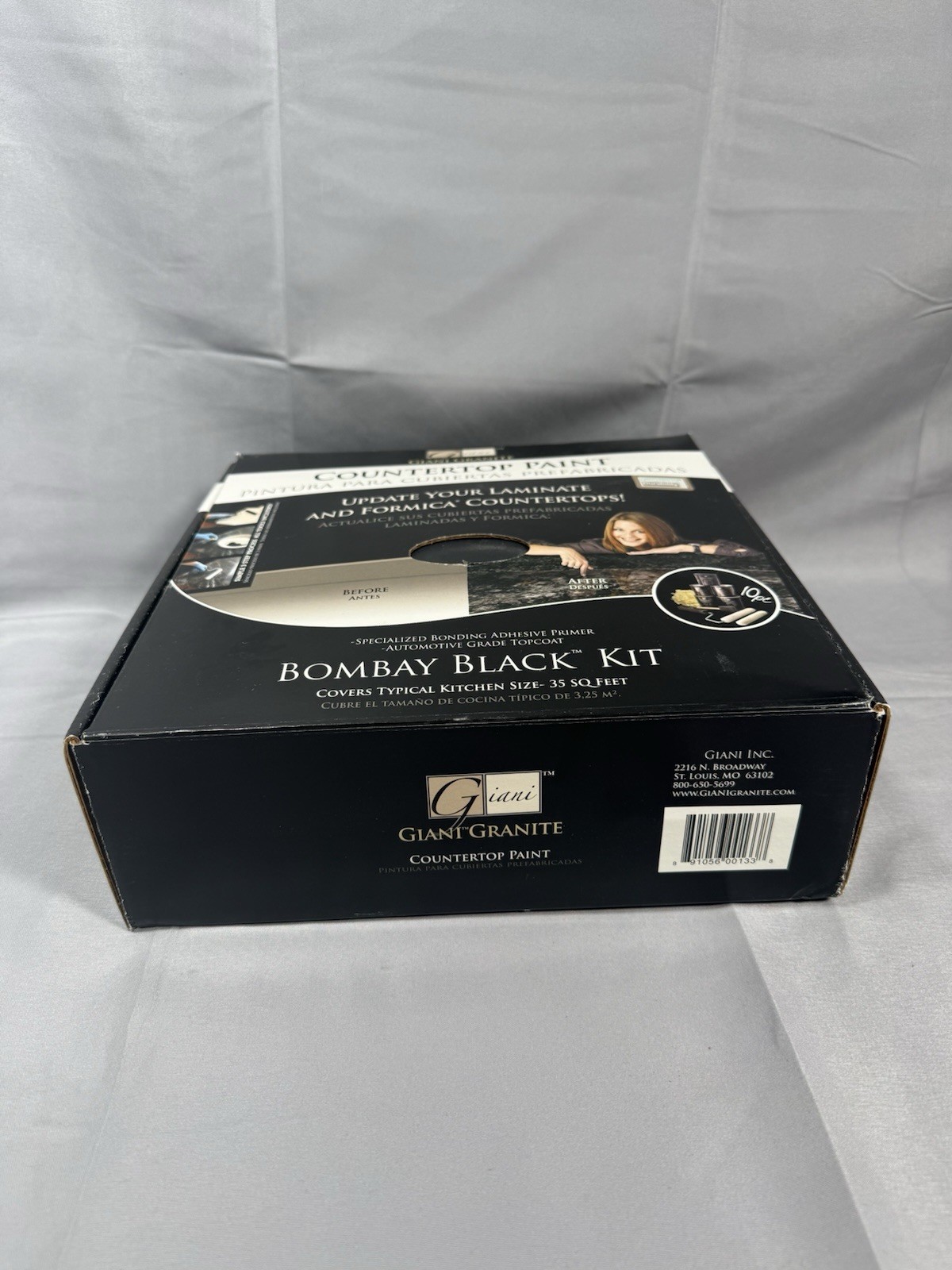 Giani Countertop Paint Kit, BOMBAY BLACK, Covers 35 Square Feet, New in Box