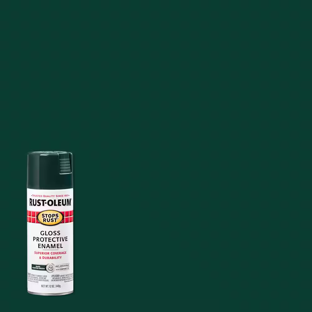 12 Oz. Protective Enamel Gloss Dark Hunter Green Spray Paint (6-Pack)