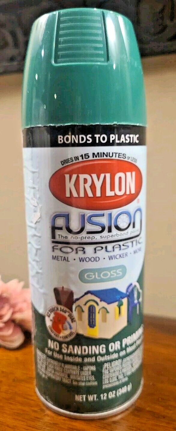 (1) Krylon GLOSS SPRING GRASS Fusion for Plastic Spray Paint 12 oz