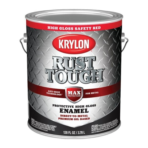 (1)-Krylon Rust Tough Gloss Anti-Rust Safety Color Control Enamel, Safety Red,