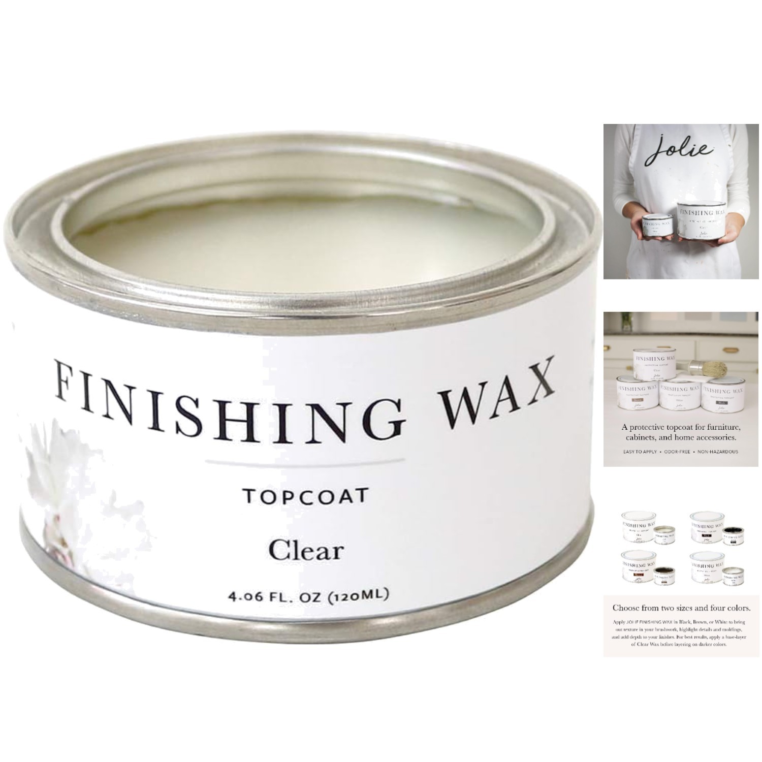 Odor-Free Finishing Wax – Protects Furniture & Home Decor – 120ml Clear Topcoat
