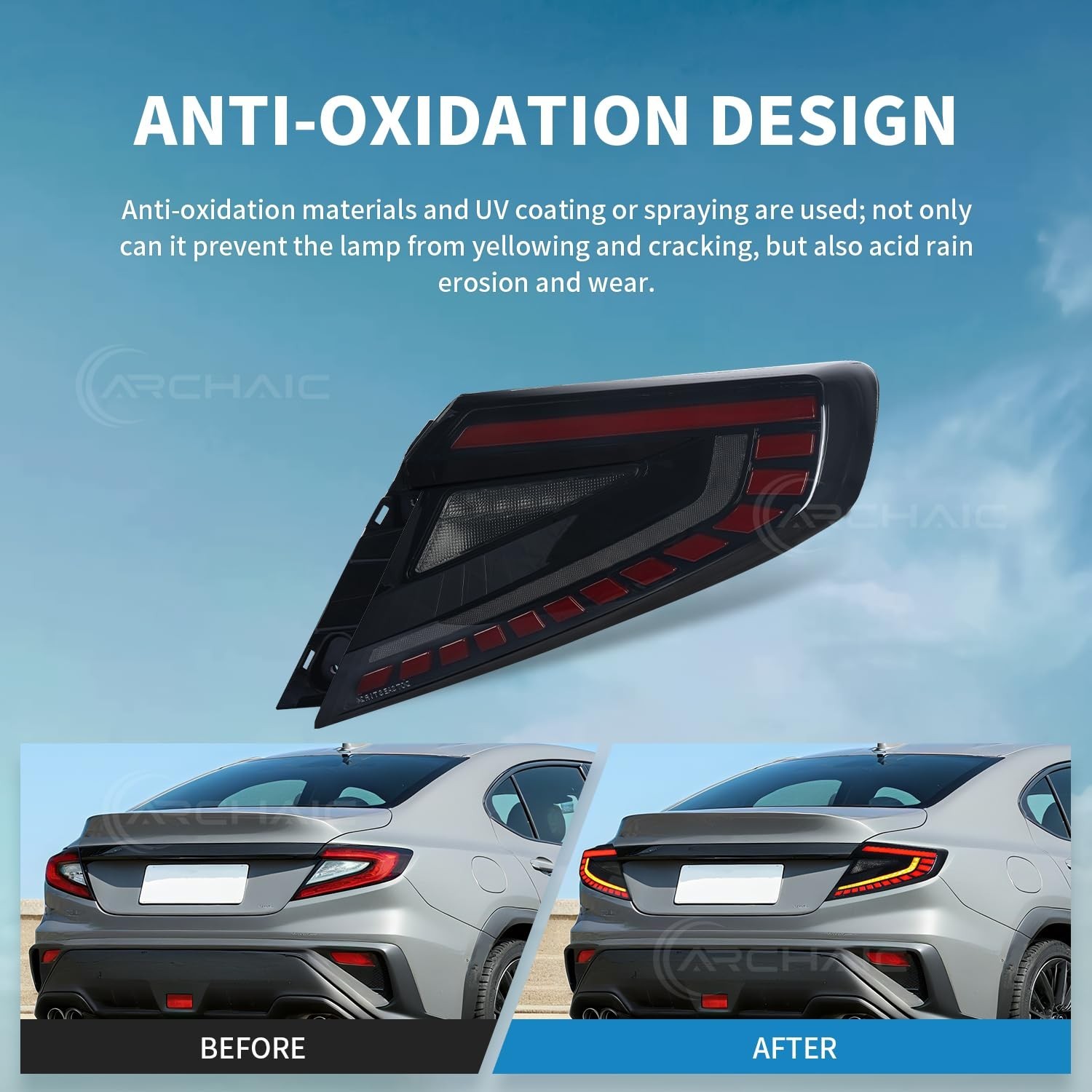Archaic Tail Lights Assembly Compatible with 2022-2025 Subaru WRX VB Base/Pre…