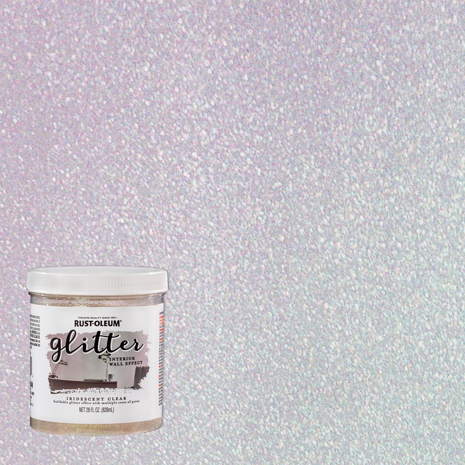 Rust-Oleum 323860 Acrylic 48 g/L Glitter Interior Wall Paint 1 qt. (Pack of 4)