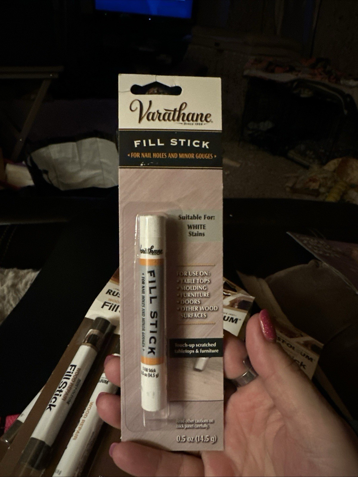 Rust-Oleum Varathane Fill Stick ALL Repair, WHITE STAINS