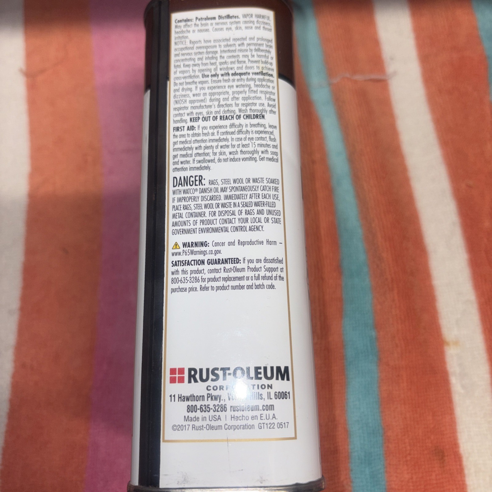 Rust-Oleum Watco Danish Oil Wood Finish, Low VOC, Quart Medium Walnut One Qt.