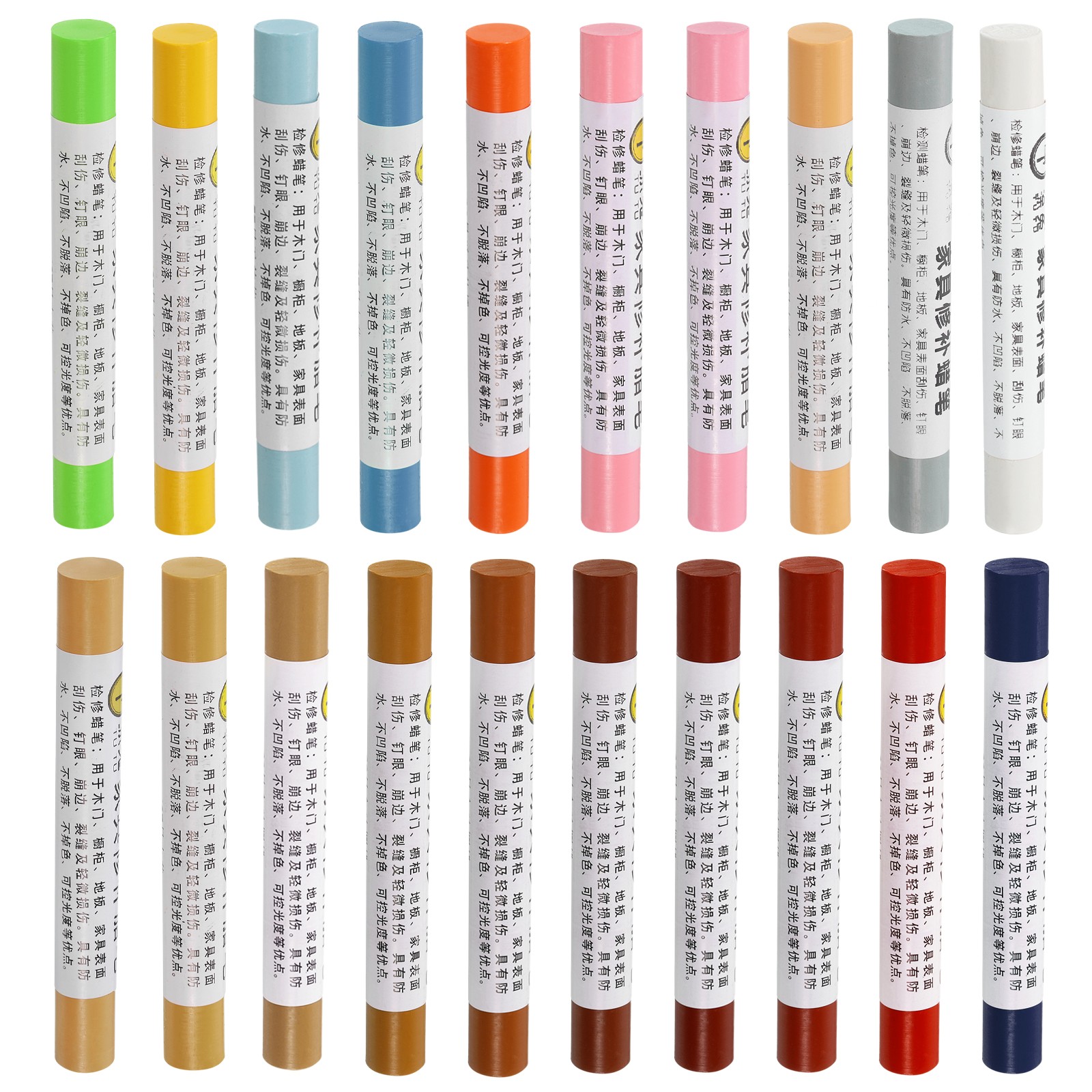 20 Set Furniture Repair Wax Crayons Kit Color Series For Wooden Floor