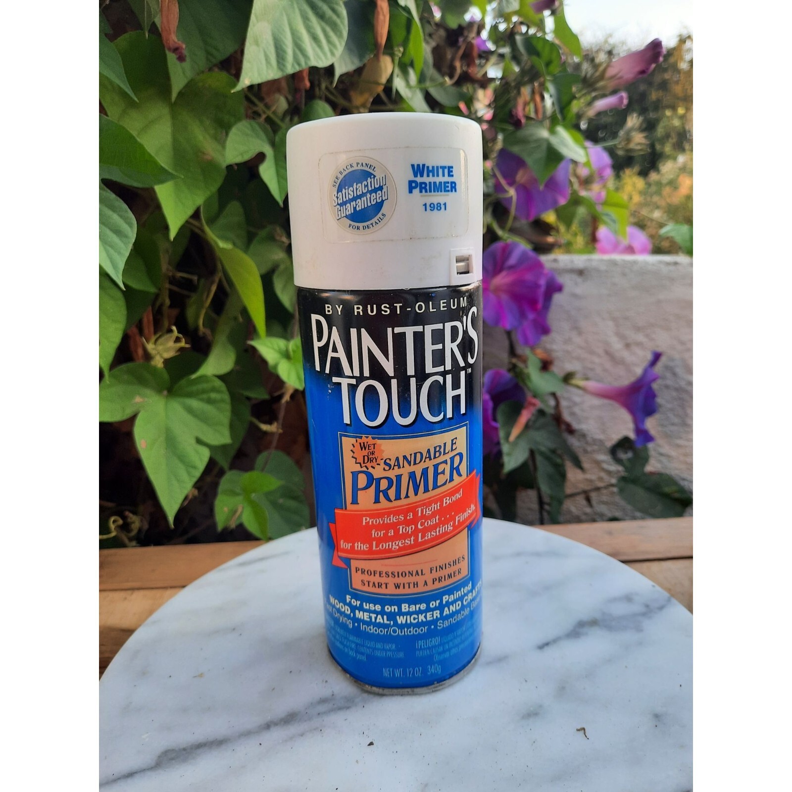 Vintage Rust-Oleum Painter’s Touch Sandable Primer Spray Paint Can White 1999
