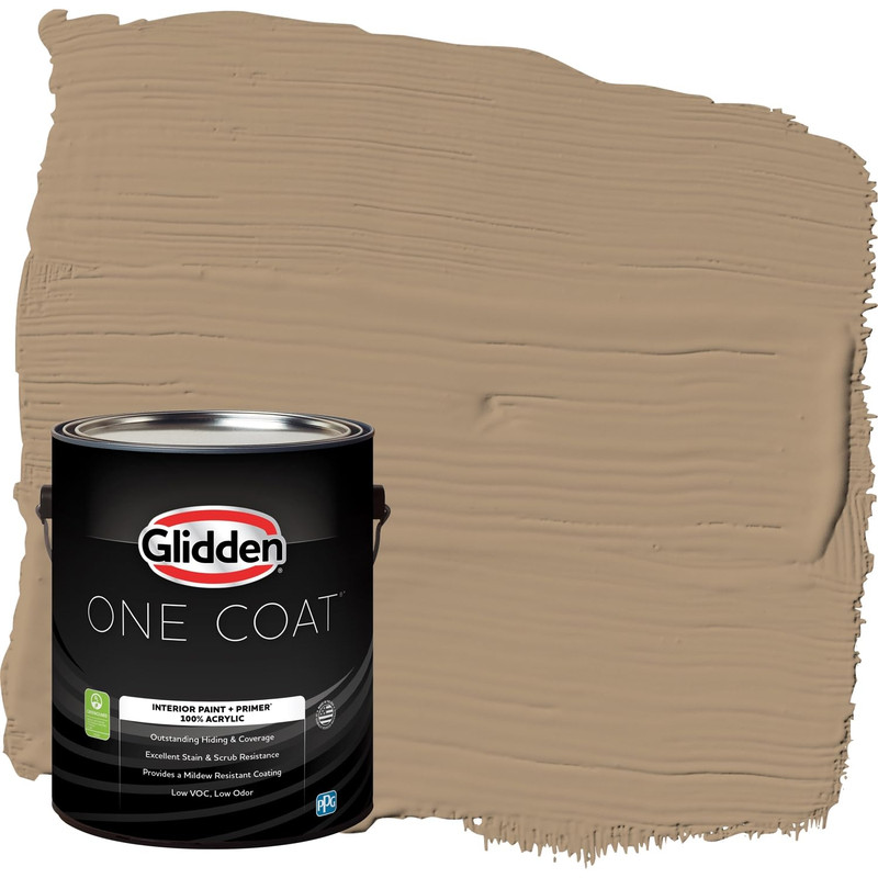 Glidden Interior Paint Premiumr Brown/Sauteed Mushroom One Coat Flat 1-Gallon