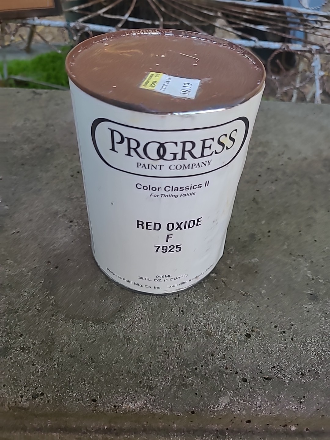 Red Oxide 7925 Colorant Red Oxide F Mixing Tint Paint Can 1 Q